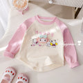 Girls' Cartoon Print Fleece Knit Top with 3D Plush - Winter