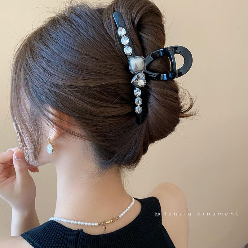 French Black Pearl Hair Claw Clip - view 3