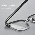 Beesfen New BW51010Z Cinnabar Sun Glasses Prescription With Rx Polygon Big Frame Ultra-Light Pure Titanium Glasses