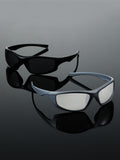 Retro American Men Sunglasses Practical Summer Stable Custom Windproof Pose-Worthy Sunglasses UV400 UV-Proof Cycling Goggles