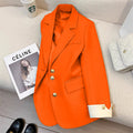 Women's Fall Korean Designer Blazer + Top 2026 | Casual Blouse - Black