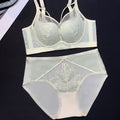 中厚贝壳杯3353套装蕾丝聚拢立体内衣女调整型软钢圈不空杯文胸