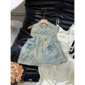 Summer New Chinese Sun-Protection Lightweight Loose Cardigan + Vest + Camisole + Skirt 2-Piece Set