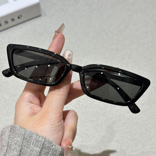 Narrow Frame Western Women Sunglasses Personality Photoshoot Premium Long Cat-Eye Sunglasses Trendy Men Driving Sunglasses