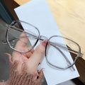 Influencer Prescription Glasses Large Trendy Big Frame Anti-Blue Plano Overseas Style of Finish Item Square Frame Prescription Sunglasses