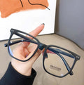Anti-Blue Plano Glasses Live Women Trendy Style TikTok Men's Unisex Student Big Frame Slender Finish Item Prescription Sunglasses Square Frame