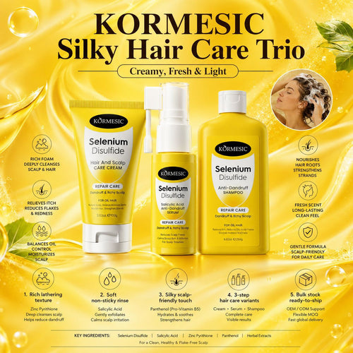 跨境KORMESIC二硫化硒头发&头皮护理系列Scalp scrub外贸厂家批发