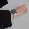 Fits Apple iWatch Watch Band 3 Bead Solid Heart Stainless AppleWatch Summer Metal Unisex Summer