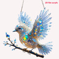 Hot selling beautiful bird acrylic living room courtyard pendant holiday scene decoration pendant gift