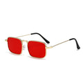 Western New Square Frame Men Sunshade Glasses Steampunk Retro Women Sunglasses Fashionable Trendy Metal Sunglasses