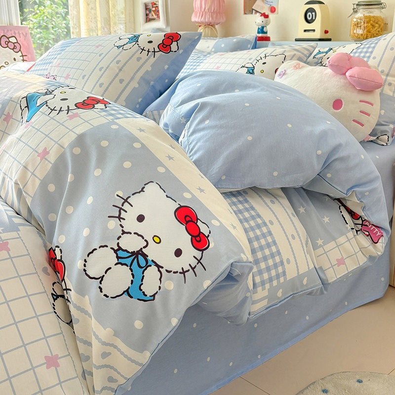 Sanrio Clear Sky Milk Kitty Cotton 4-Piece Kids' Bedding Set - view 4