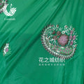 Women's Mesh Embroidered Saree 2026 - Green