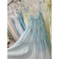 Slimming Crew Neck Ruffle Embroidered Dress, Wholesale