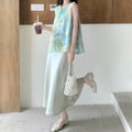 Women's Summer New Chinese Floral Dress + Shirt + Camisole Set 2026