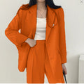 Women's Fall Professional Fashion Blazer + Pants 2-Piece Set 2026 - Sky Blue