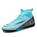 men's football shoes autumn high-top long spikes student children boys professional training amazon
