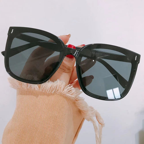 Rimless Black Street Style Sunglasses - Big Frame