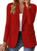 Women's Fall Long Sleeve Blazer + Cardigan 2026 | Layered Cardigan - Black