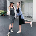 Chic Camisole Base Layer Little Black Dress, Sexy Backless
