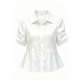 Summer Youthful Slimming Plus Size Short Sleeve Loose Shirt