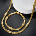 Export Fashionable Necklace Chain Western Fashionable Versatile Cuban Chain Necklace Chain Bracelet Series Overseas Stock Wholesale