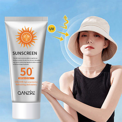 跨境热卖防晒霜50+ sunblock隔离防晒乳霜防紫外线防汗防晒霜批发