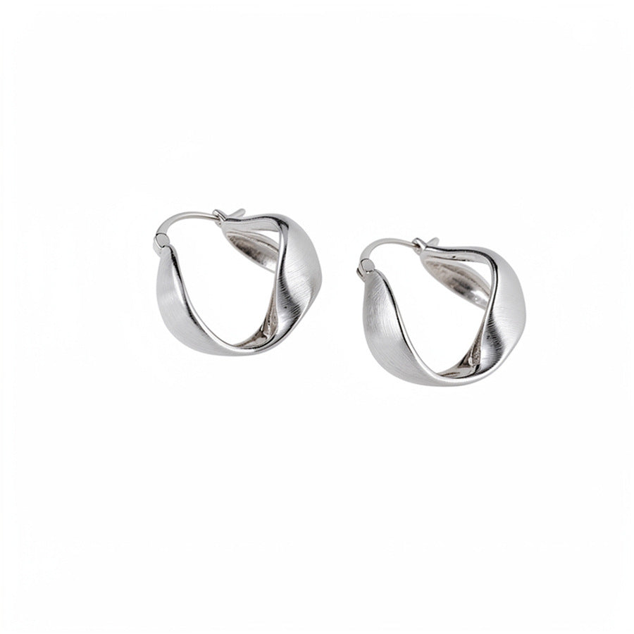 18K Gold-Plated Twisted Circle Hoop Earrings - view 5