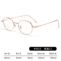 High Count Prescription Glasses Small-Frame 46 Width Frame Ultra-Light Pure Titanium Glasses Frame Retro Small Face Oval Round Cinnabar Sun