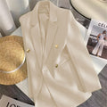 Women's Fall Korean School Loose Blazer + Top 2026 | Casual Blouse - Houndstooth Pants