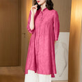 Summer Ethnic Fashion Plus Size Tencel Linen Cotton Loose Long Wide Leg Pants + Shirt 2-Piece Set