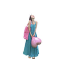 Backless Halter Tie Beach Long Dress, Sanya Vacation Style