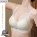 D05薄透凉感果冻胶无痕冲孔杯冰皮内衣女无钢圈收副乳聚拢文胸