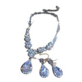 French Imperial Breeze Rhinestone Geometric Teardrop Necklace Set Fashionable Clavicle Chain Light Luxury Premium Necklace Women