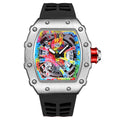 Swiss Brand Watch Men Overseas Mechanical Graffiti Quartz Watch Cutout Trendy Mens Watch Premium Waterproof