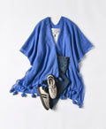 Women's Summer Ethnic Knit Fringe Lightweight Loose Shawl + Cape 2026 - White