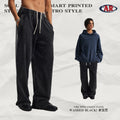 Unisex Washed Retro Frayed High-Street Pants