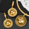 2025 Year Overseas Personality Retro Artsy Creative Necklace Earrings Set Western Statement Gold Plated Women Jewelry Set