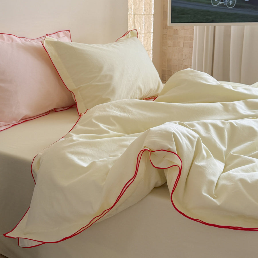 Clean Stitch Pink Washed Cotton 4-Piece Bedding Set - view 3
