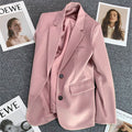 Women's Fall Casual Elegant Blazer + Top 2026 | Casual Blouse - Ginger Yellow