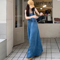 Fall Youthful Slimming Loose Strap Dress + Skirt + Long Skirt
