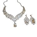 Rhinestone Teardrop Necklace Earrings Set Elegant Premium Clavicle Chain Light Luxury With Evening Gown Choker Luxury Necklace