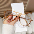 New Pair Bridge Anti-Blue-Light Reading Unisex HD Aviator Frame Older Adults Glasses Fashionable Photochromic Plano