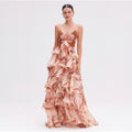Multi-Layer Ruffle Butterfly Maxi Dress - Fashion Long Dress for Summer Women