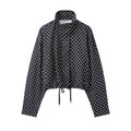 foreign trade women's clothing 2025 autumn european and american style polka dot jacket + polka dot