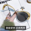 New EU/US Import Glasses Frame Women Trendy Influencer Cat-Eye Frame Personality Fashionable Anti-Blue-Light Photochromic Plano