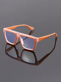 Overseas Big Frame Plano Glasses Anti-Blue Fashionable New Western Trendy Street Snap Influencer Style Frame Glasses Women