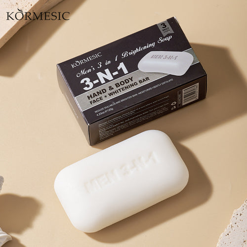 KORMESIC全英文男士3合1肥皂soap深层泡沫清洁护理跨境外贸厂家