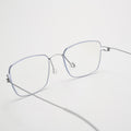 Ultra-Light 4.7g Linde Screwless Series HYD0175Y Square Formal Glasses Frame Men Pure Titanium Gold Silk Frame