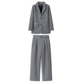 Women's Fall Korean Casual Petite Blazer Set 2026 | 2 Piece Outfit Set - Camel Pants