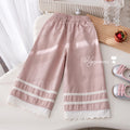 Girls' Lace Trim Wide-Leg Pants - Spring/Fall